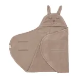 Jollein Wikkeldeken Bunny Cloudy Rib - Milky Coffee