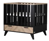 Interbaby Box Met Lade Lancaster Zwart / Visgraatmotief