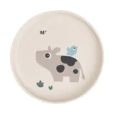 Done By Deer Bord - Tiny Farm - Rond - Silicone - 18 cm - Sand