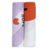 Lässig Swaddle Heavenly Soft Happy Rascals Heart Lavender 120 x 120 cm 2-Pack