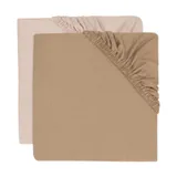 Jollein Hoeslaken Jersey - 2 Stuks - 60 x 120 cm - Wild Rose/Biscuit