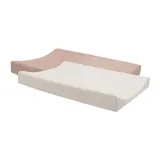 Jollein Aankleedkussenhoes Badstof 50x70cm - Wild Rose/Ivory - 2 Stuks