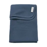 Meyco Pure Deken Gebreid - 100 x 150 cm - Jacquard - Indigo