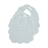 Meyco Baby Wavy Slab Met Klittenband - 2 Stuks - Badstof - Grey Blue