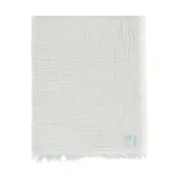 Jollein Deken Wieg - 75 x 100 cm - Fringe Stripe Sea Green/Ivory GOTS 