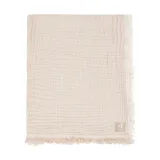 Jollein Deken Wieg - 75 x 100 cm Fringe Stripe Biscuit/Ivory GOTS 