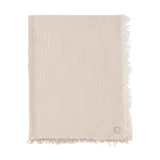 Jollein Deken Ledikant - 120 x 120 cm - Fringe Stripe Biscuit/Ivory GOTS 
