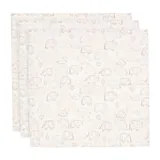 Jollein Tetra Doek Small 70x70 cm - Elephant Tales – 3 Stuks