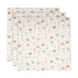 Jollein Tetra Doeken - 3 Stuks - 70 x 70 cm - Miffy Family Farm