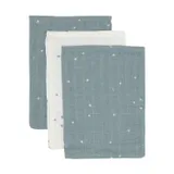 Jollein Twinkling Washandje - 3 Pack - 15 x 20 cm - Hydrofiel - Sea Green