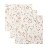 Jollein Bloomy Monddoekje - 3 Stuks - 31 x 31 cm - Hydrofiel 