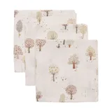 Jollein Hydrofiel Monddoekje - Tiny Park - 31x31 cm - 3 Stuks