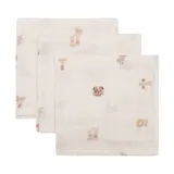 Jollein Hydrofiel Monddoekje - Animal Friends - 31x31 cm - 3 Stuks