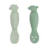 Done By Deer Tiny Farm Oefen Lepel Set - Green