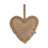 Witlof For Kids Velvet Rib Knuffeldoekje Hart - Urban Taupe 