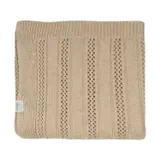 Lodger Dreamer Deken - 80 x 100 cm - Pointelle Merino - Beige