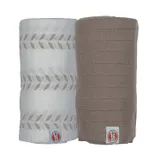 Lodger Swaddler Solid Matcha Birch/Buffalo 2-Pack 110x110