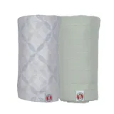 Lodger Swaddler Solid Matcha Peppermint/Blue Fogg 2-Pack 110x110