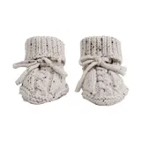 Lodger Slofjes Gebreid Met Kabel - 0-6mnd - Ground 