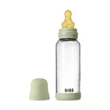 BIBS Fles - Medium Flow - Ronde Speen - 240 ml - Glas/Latex - Sage