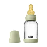 BIBS Fles - Slow Flow - Ronde Speen - 120 ml - Glas/Latex - Sage