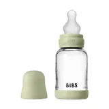 BIBS Fles - Slow Flow - Ronde Speen - 120 ml - Glas/Silicone - Sage 