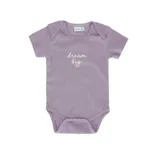 Babylook Romper Korte Mouw Rib - Maat 50 - Lavender Gray 