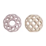 Baby's Only Speelbal - Oud Roze/Warm Linen - Set van 2