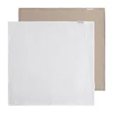 Baby's Only Tender Tetra Doek – Beige/Wit – 115 x 115 cm – 2-Pack
