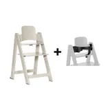 Kidsmill Up! Kinderstoel Incl. Kunststof Babyset Zwart - Beuken Oatmeal