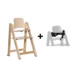 Kidsmill Up! Kinderstoel Incl. Kunststof Babyset Zwart - Beuken Naturel