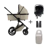 Qute Q-Rider Plus Kinderwagen - Mineral Clay | Kidsriver Curve Autostoel - Black