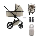 Qute Q-Rider Plus Kinderwagen - Mineral Clay | Kidsriver Curve Autostoel - Clay