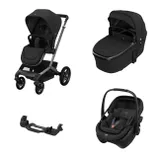 Maxi-Cosi Fame Kinderwagen 2-in-1 | Coral Slide Pro Autostoel - Twillic Black/Onyx Black