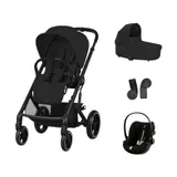 Cybex Balios 3-in-1 Kinderwagen Set S - Moon Black/Black