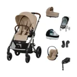 Cybex Balios 3-in-1 Kinderwagen Set XL - Almond Beige/Beige