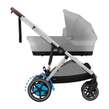 Cybex E-Gazelle S DUO kinderwagen 3-in-1 Stone Grey/Mid Grey