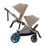 Cybex E-Gazelle S Twin Kinderwagen Almond Beige / Beige