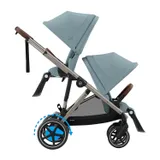 Cybex E-Gazelle S Twin Kinderwagen Stormy Blue / Light Blue
