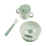 Done By Deer Foodie First Meal Set Happy Clouds Green