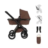 Dubatti One E6 Kinderwagen 2-in-1 - Black / Walnut Brown
