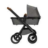 Dubatti One E5 Kinderwagen 2-in-1 Grey Frame Black/Cognac