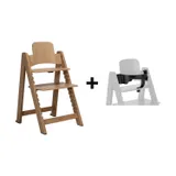 Kidsmill Up! Kinderstoel incl. Kunststof Babyset Zwart - Eiken Naturel