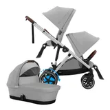 Cybex E-Gazelle S DUO kinderwagen 3-in-1 Stone Grey/Mid Grey