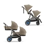 Cybex E-Gazelle S Twin Kinderwagen Almond Beige / Beige