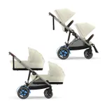 Cybex E-Gazelle S Twin Kinderwagen Seashell Beige / Light Beige