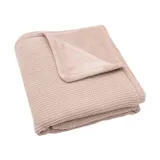 Jollein Ledikantdeken Basic Knit Wild Rose/Fleece 100 x 150 cm