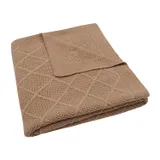 Jollein Check Knit Ledikantdeken - 100 x 150 cm - Biscuit 