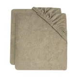 Jollein Aankleedkussenhoes Badstof Olive Green 2-Pack