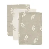 Jollein Washand Hydrofiel Twig Olive Green 3-Pack